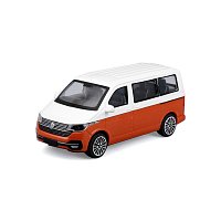 Bburago - STREET FIRE, 2020 Volkswagen T6.1 Transporter, bílá-oranžová metalíza, 1:43