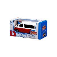 Bburago - STREET FIRE, 2020 Volkswagen T6.1 Transporter, bílá-oranžová metalíza, 1:43