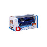 Bburago - STREET FIRE, Porsche Taycan Turbo S, modrá metalíza, 1:43