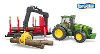 Lesnícke autá - John Deere s lesníckym prívesom a kladami