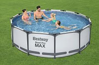 Nadzemní bazén kulatý Steel Pro MAX, kartušová filtrace, schůdky, průměr 3,66m, výška 1m