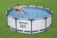 Nadzemní bazén kulatý Steel Pro MAX, kartušová filtrace, schůdky, průměr 3,66m, výška 1m