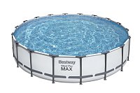 Nadzemný bazén guľatý Steel Pro MAX, kartušová filtrácia,schodíky,plachta,priemer 5,49m, výška 1,22m