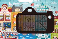 Puzzle - Animované městečko v pohybu, 49 dílků