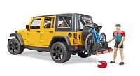 Volný čas - Jeep Wrangler Rubicon Unlimited s horským kolem a cyklistou