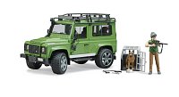 Lesníctvo - Land Rover Defender s poľovníkom a psom