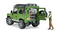 Lesníctvo - Land Rover Defender s poľovníkom a psom