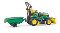 Užitkové vozy - bworld traktor John Deere s přívěsem a zahradníkem