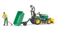 Užitkové vozy - bworld traktor John Deere s přívěsem a zahradníkem
