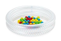Bazén s míčky (50ks), průměr 91cm – mix 2 barvy (růžová, modrá)