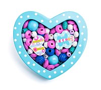 Threading beads - Small turquoise heart