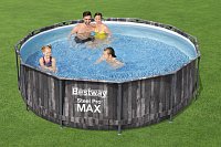 Nadzemní bazén kulatý Steel Pro MAX, kartušová filtrace, schůdky, průměr 3,66m, výška 1m