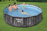Nadzemní bazén kulatý Steel Pro MAX, kartušová filtrace, schůdky, průměr 3,66m, výška 1m