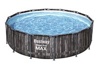 Nadzemní bazén kulatý Steel Pro MAX, kartušová filtrace, schůdky, plachta, průměr 4,27m, výška 1,07m