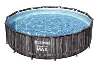 Nadzemní bazén kulatý Steel Pro MAX, kartušová filtrace, schůdky, plachta, průměr 4,27m, výška 1,07m