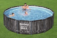 Nadzemní bazén kulatý Steel Pro MAX, kartušová filtrace, schůdky, plachta, průměr 4,27m, výška 1,07m