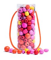 Beads in tube - orange