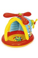 Nafukovacie hracie centrum Fisher Price - Helikoptéra s loptičkami (25ks), 1,55m x 1,02m x 91cm