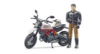 bworld - motorka Ducati Desert Sled s motocyklistou