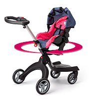 Doll modern pram, car seat ´´Chichi cats´´, 2 in 1