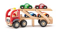 Truck with racing cars