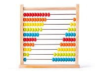 Abacus- natural with colored beads