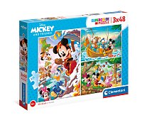 Puzzle 3x48 dielikov - Mickey Mouse