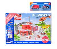 SIKU World - požiarna stanica s hasičským autom