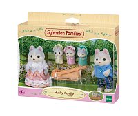 Rodina Husky s trojčaty