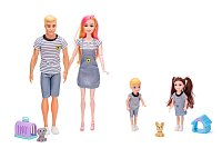 Dolls Family with pets, 30cm