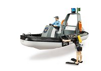 bworld - policejní člun s blikajícím světlem