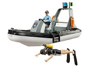 bworld - policejní člun s blikajícím světlem