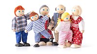 Dolls for doll house - farm family, 6 pcs