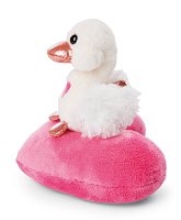 NICI plyš Love Bílá labuť se srdíčkem 10cm, GREEN