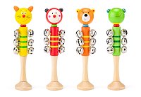 Wooden bell-stick animals