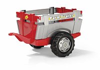 Vlečka za traktor 1osá ´´Farm Trailer´´ - striebornočervená