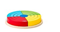 Wooden Rainbow stacking circles