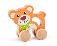 Bear on wheels with handle