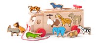 Shape sorting truck with animals