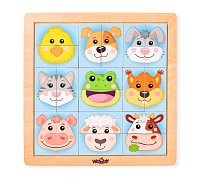 Puzzle – animal heads,  pets