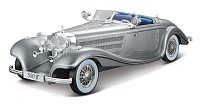 Maisto - 1936 Mercedes-Benz 500 K Typ Specialroadster, metal šedý, 1:18