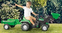 Šlapací traktor Ranchero s vlečkou a nakladačem