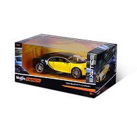 Maisto - Bugatti Chiron, žlto-čierne, Exotics, 1:24