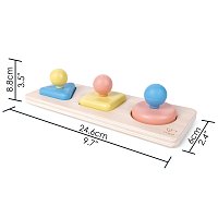 Montessori základní tvary na desce se zrcátkem