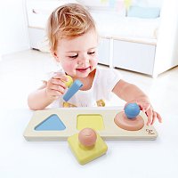 Montessori základní tvary na desce se zrcátkem