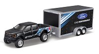 Maisto - Design Tow & Go, 2021 Ford F-150 SVT Raptor Car Trailer, 1:64