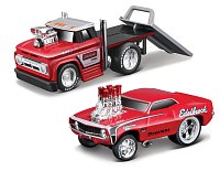 Maisto - Muscle Transports - 1966 Chevrolet C60 Flatbed 1969 Chevrolet Camaro SS, 1:64