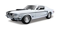 Maisto - 1968 Ford Mustang GT Cobra Jet, biely, 1:18