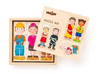 Puzzle People & Jobs from all over the world in wooden box