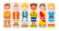 Puzzle - Lidé a povolání z celého světa, v dř. krabičce